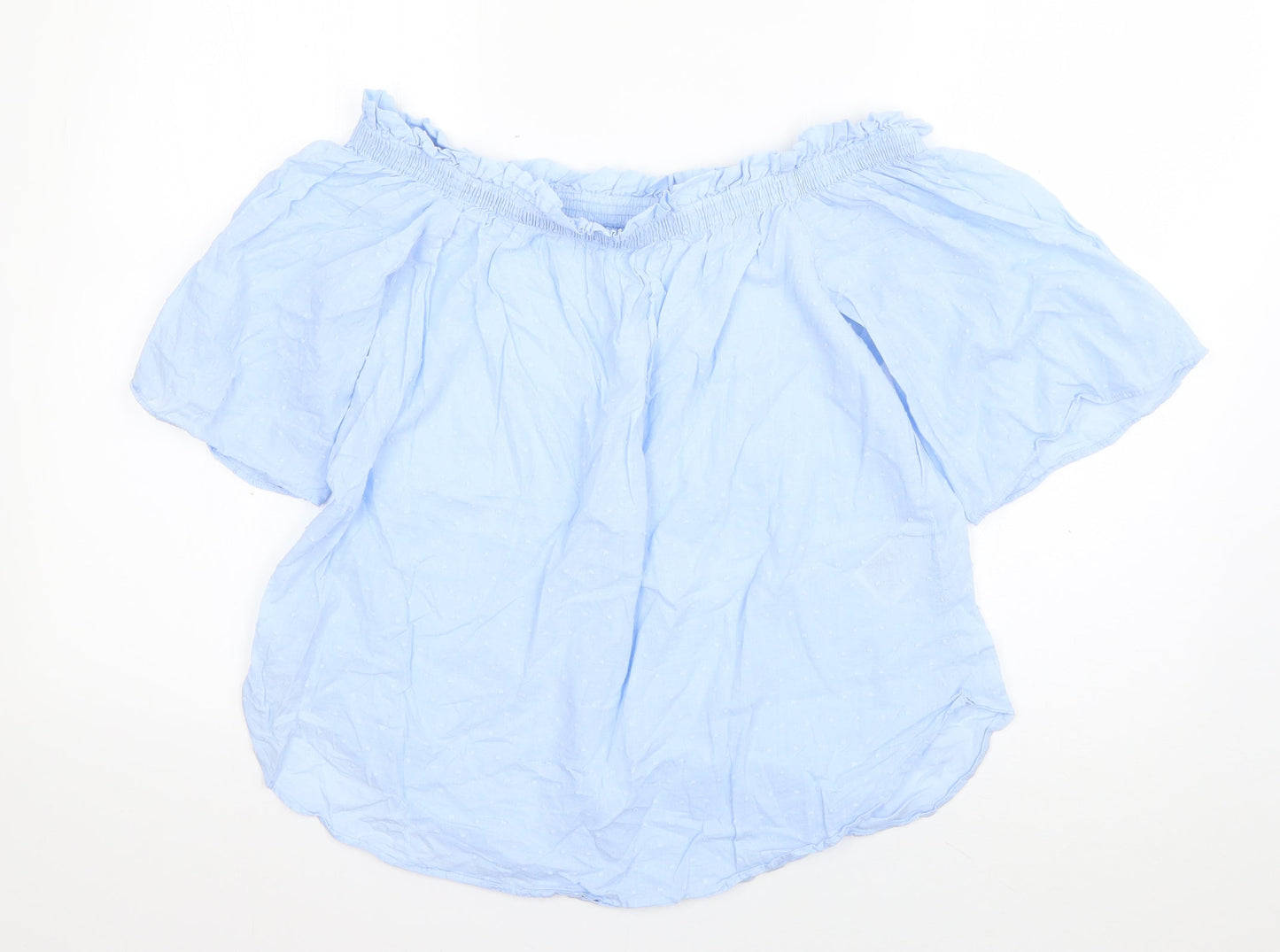 Womens UK Size 8 H&M Blue Basic Blouse