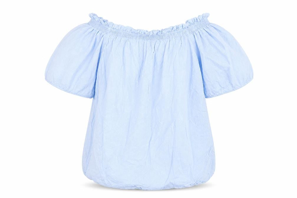 Womens UK Size 8 H&M Blue Basic Blouse