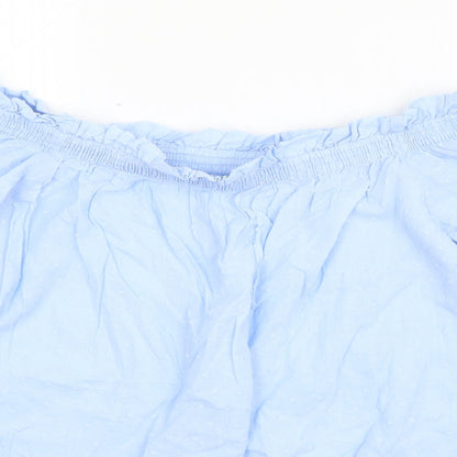 Womens UK Size 8 H&M Blue Basic Blouse