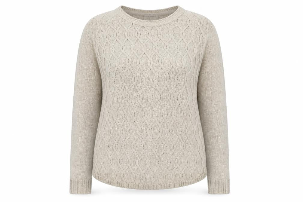 Womens UK Size 12 Per Una Beige Pullover Jumper