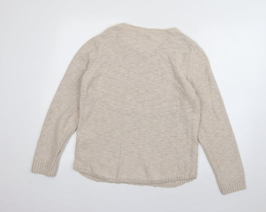 Womens UK Size 12 Per Una Beige Pullover Jumper
