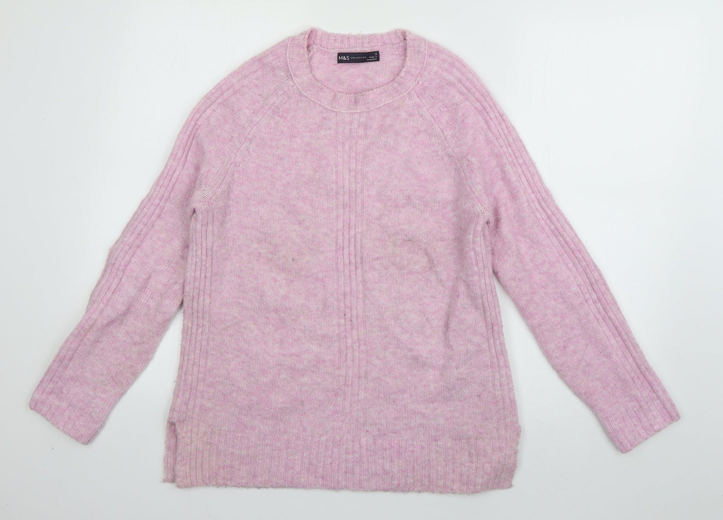 Womens UK Size S Marks and Spencer Pink Pullover Jumper