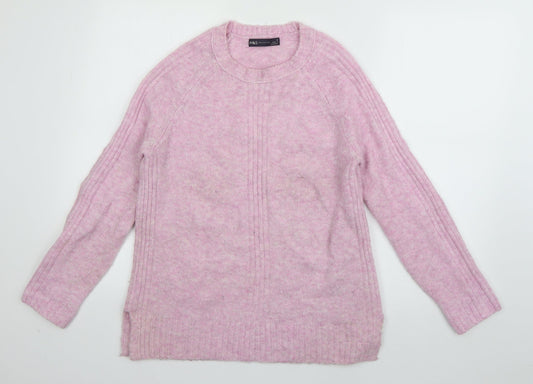 Womens UK Size S Marks and Spencer Pink Pullover Jumper