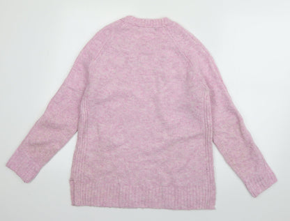 Womens UK Size S Marks and Spencer Pink Pullover Jumper