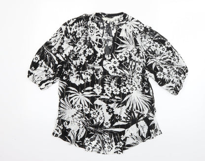 Womens UK Size 8 NEXT Black Basic Blouse