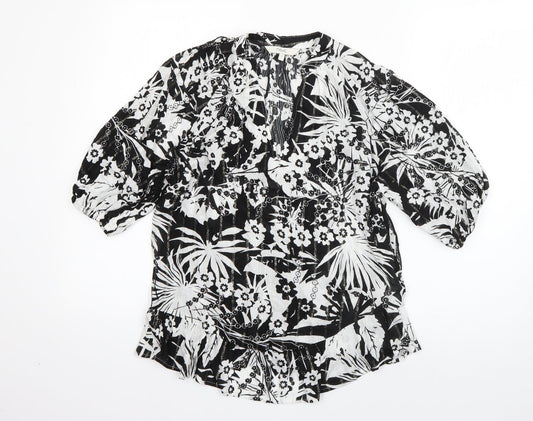 Womens UK Size 8 NEXT Black Basic Blouse