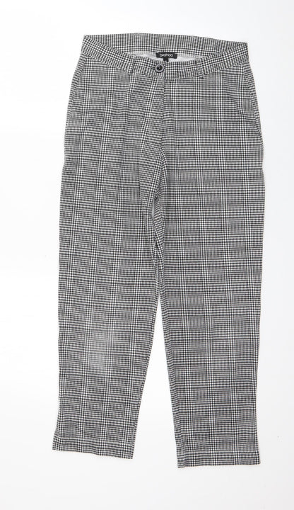 Womens UK Size 8 Boohoo Regular Fit  Black Trousers