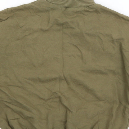 Brand and care label for Next boys’ green cotton pullover sweatshirt, size 5, years pullover