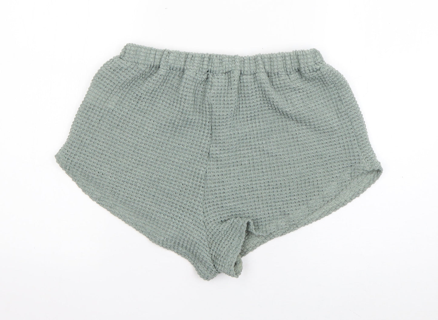 Preworn Womens Green Solid Polyester Capri Pyjama Pants Size S