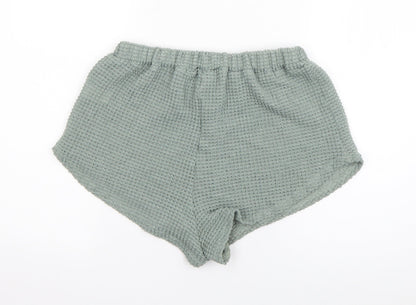 Preworn Womens Green Solid Polyester Capri Pyjama Pants Size S