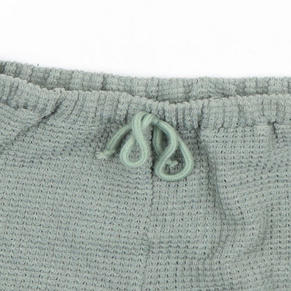 Preworn Womens Green Solid Polyester Capri Pyjama Pants Size S
