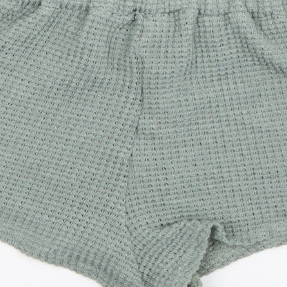 Preworn Womens Green Solid Polyester Capri Pyjama Pants Size S