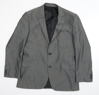 Mens UK Size L Karl Jackson Regular Grey Suit Jacket