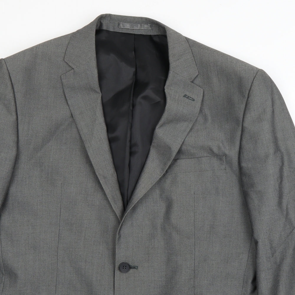 Mens UK Size L Karl Jackson Regular Grey Suit Jacket