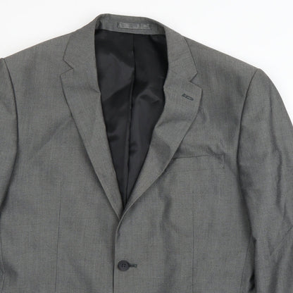 Mens UK Size L Karl Jackson Regular Grey Suit Jacket