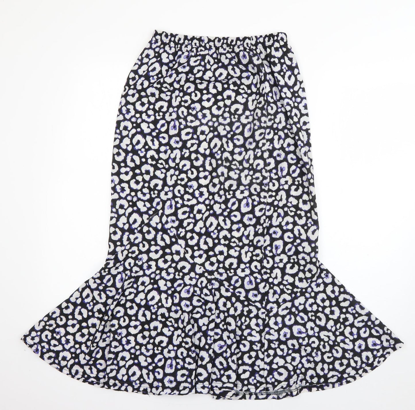 Boohoo Womens Blue Animal Print Polyester Straight & Pencil Skirt Size 8
