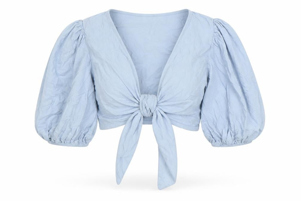 Womens UK Size 4 Nasty Gal Blue Basic Blouse