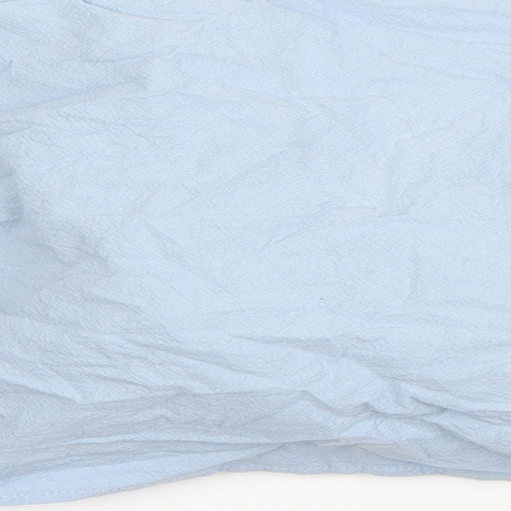 Nasty Gal Womens Blue  Cotton Basic Blouse Size 4 V-Neck