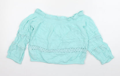 Womens UK Size XS aeropostale Blue Basic Blouse
