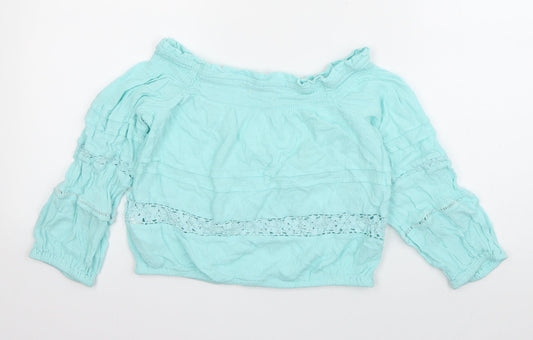 Womens UK Size XS aeropostale Blue Basic Blouse