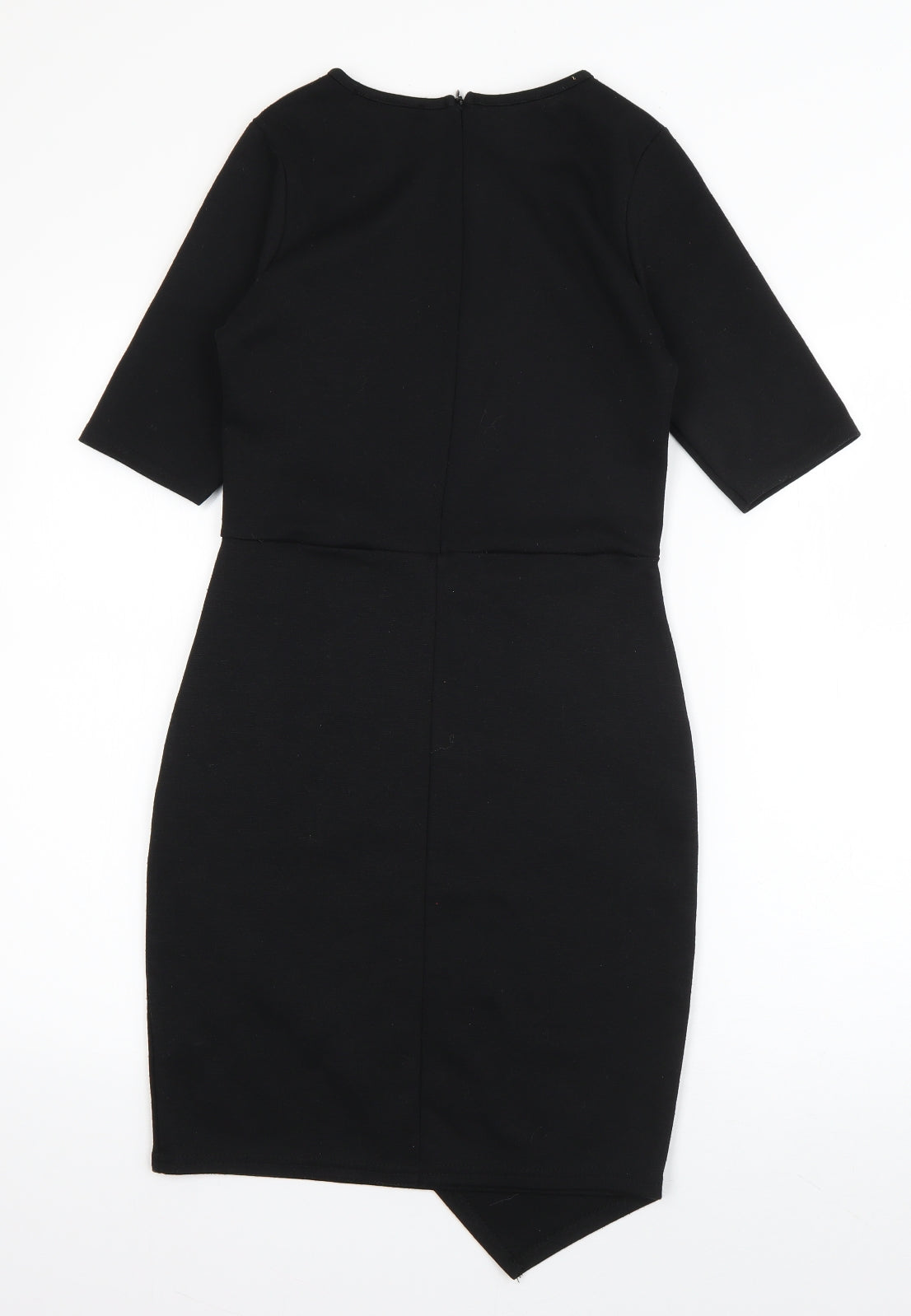 Missguided Womens Black  Polyester T-Shirt Dress  Size 10  Round Neck Pullover