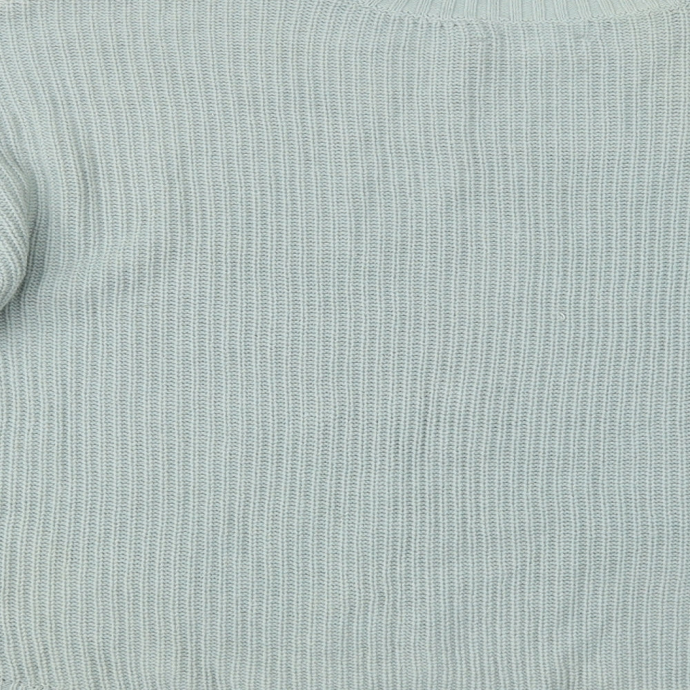 Hollis Womens Green Crew Neck  Cotton Pullover Jumper Size XS