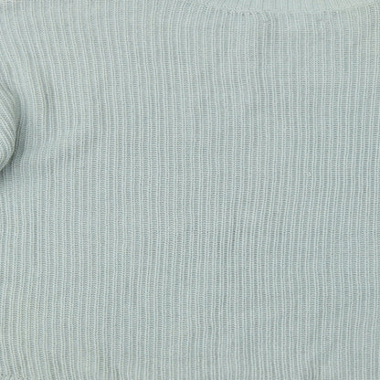 Hollis Womens Green Crew Neck  Cotton Pullover Jumper Size XS