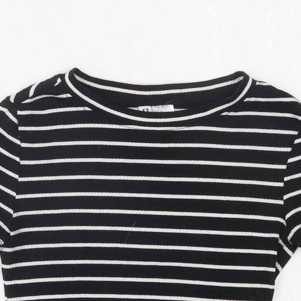 Womens UK Size XS H&M Black Basic T-Shirt