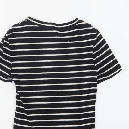 Womens UK Size XS H&M Black Basic T-Shirt