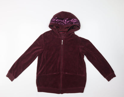 ESMARA Womens Purple  Cotton Full Zip Hoodie Size 18  Zip