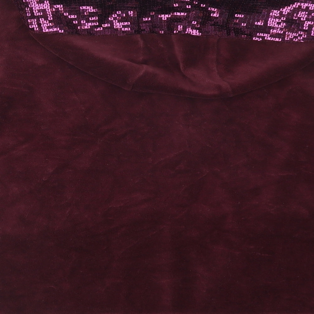 ESMARA Womens Purple  Cotton Full Zip Hoodie Size 18  Zip