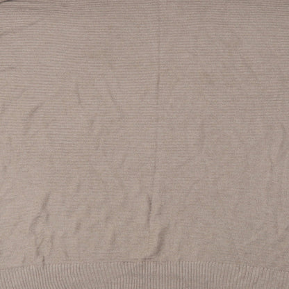 Primark Womens Beige Mock Neck  Viscose Tunic Jumper Size 12