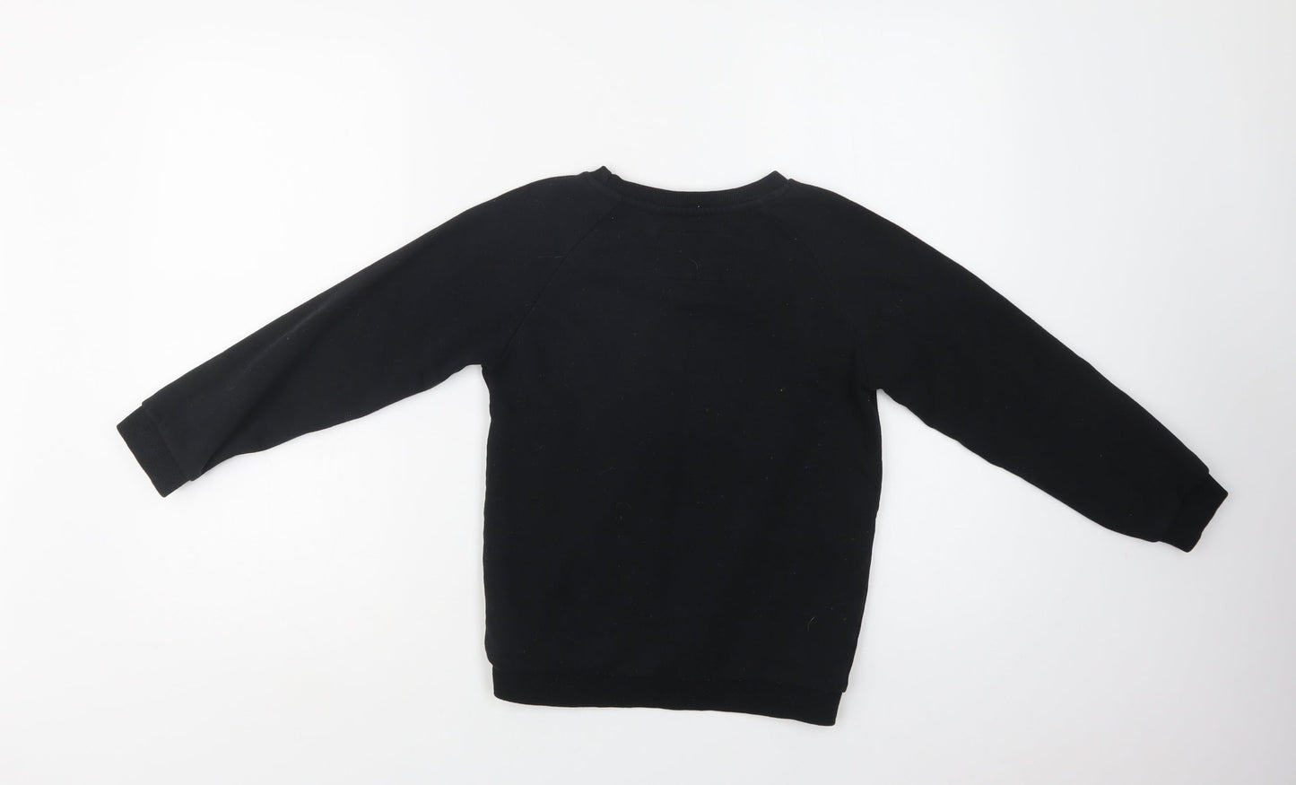 Primark Girls Black  Cotton Pullover Sweatshirt Size 10-11 Years   - Unicorn