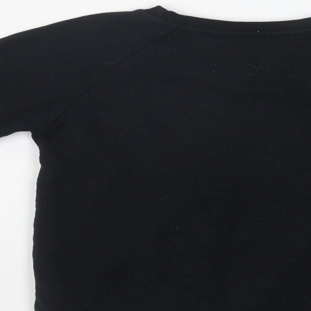 Primark Girls Black  Cotton Pullover Sweatshirt Size 10-11 Years   - Unicorn