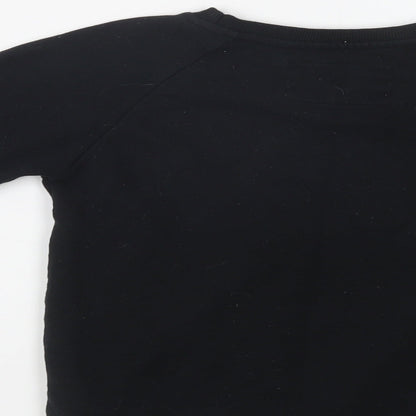 Primark Girls Black  Cotton Pullover Sweatshirt Size 10-11 Years   - Unicorn