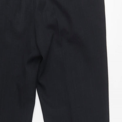 EWM Mens Black  Polyester Dress Pants Trousers Size 38 L31 in Regular Button