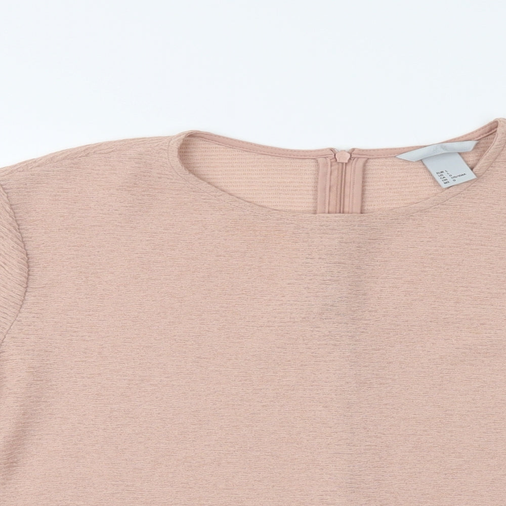 Womens UK Size L H&M Beige Basic Blouse