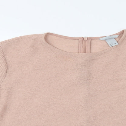 Womens UK Size L H&M Beige Basic Blouse