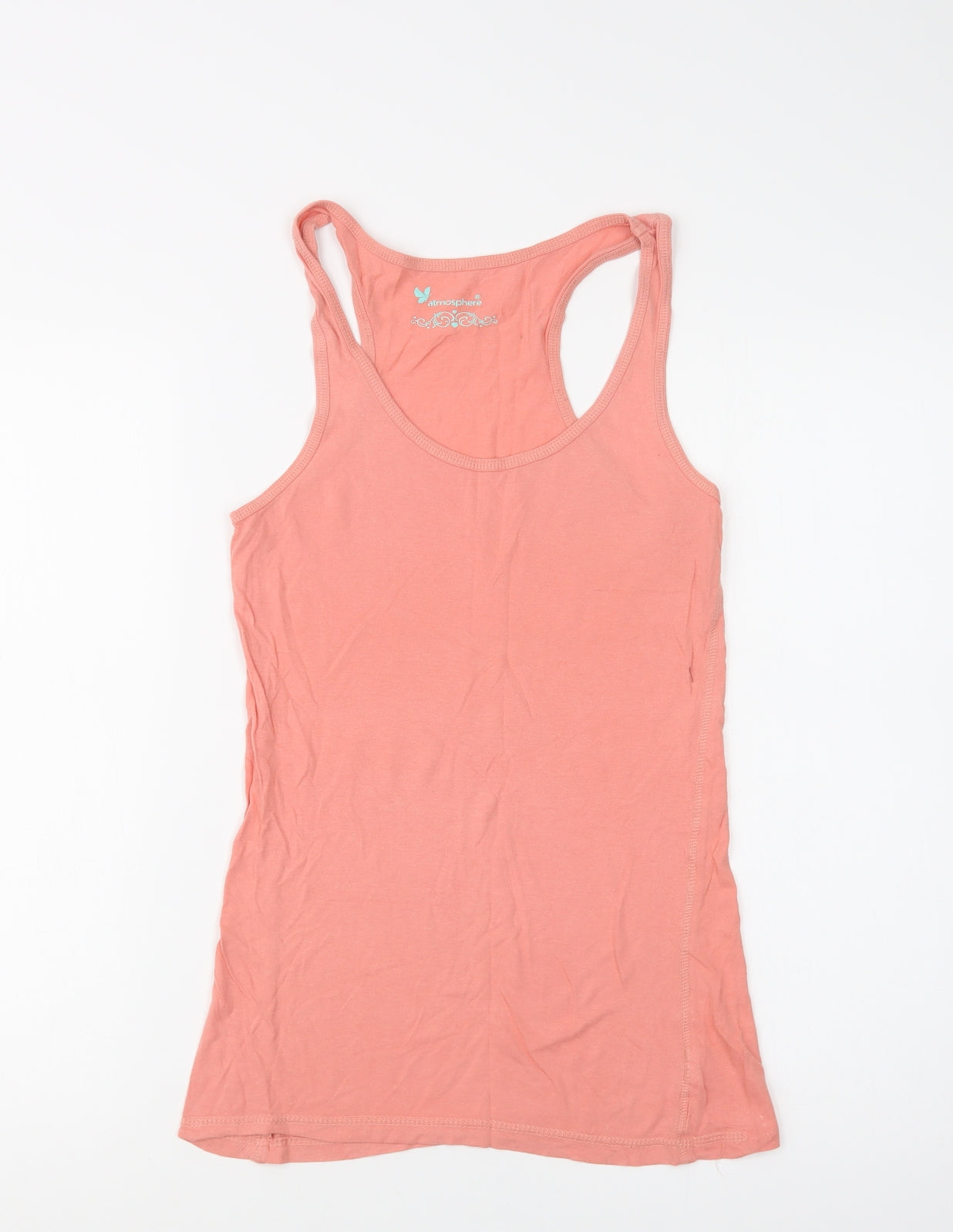 Primark Womens Pink  Cotton Basic Tank Size 12 Scoop Neck