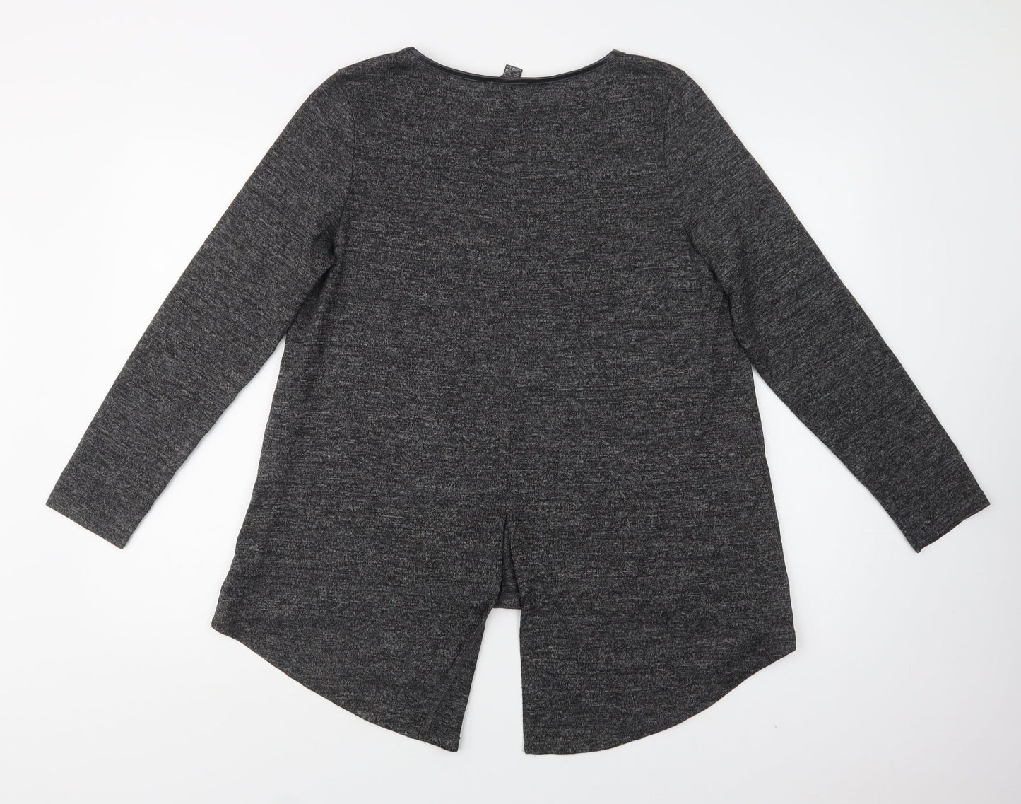 Primark Womens Grey  Polyester Basic Blouse Size L Crew Neck