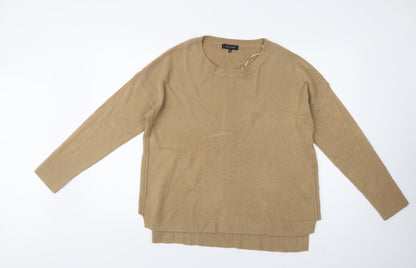 Womens UK Size M New Look Beige Pullover Jumper