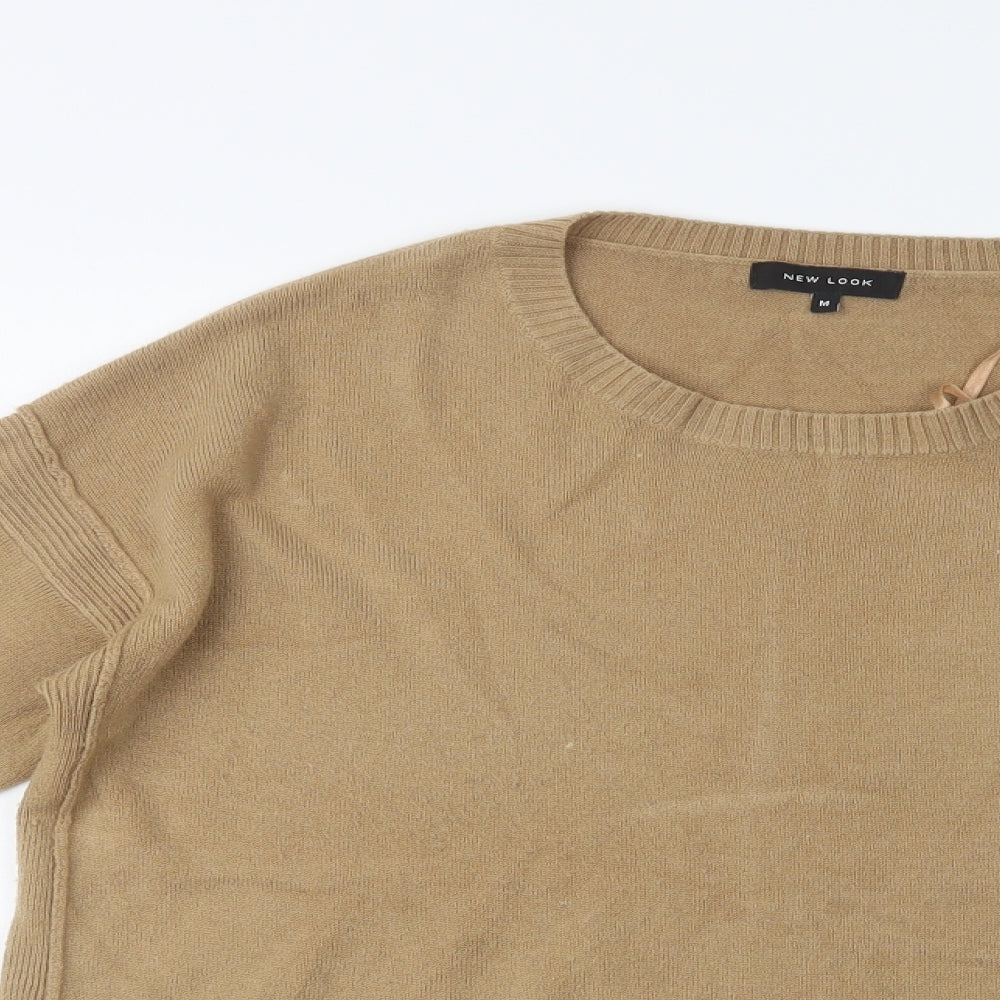 Womens UK Size M New Look Beige Pullover Jumper