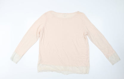 La Redoute Womens Pink  Polyester Top Pyjama Top Size 22   - Lace Detail