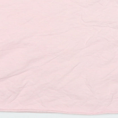 Atmosphere Womens Pink  Cotton Cropped T-Shirt Size 10 Crew Neck - Surf Club