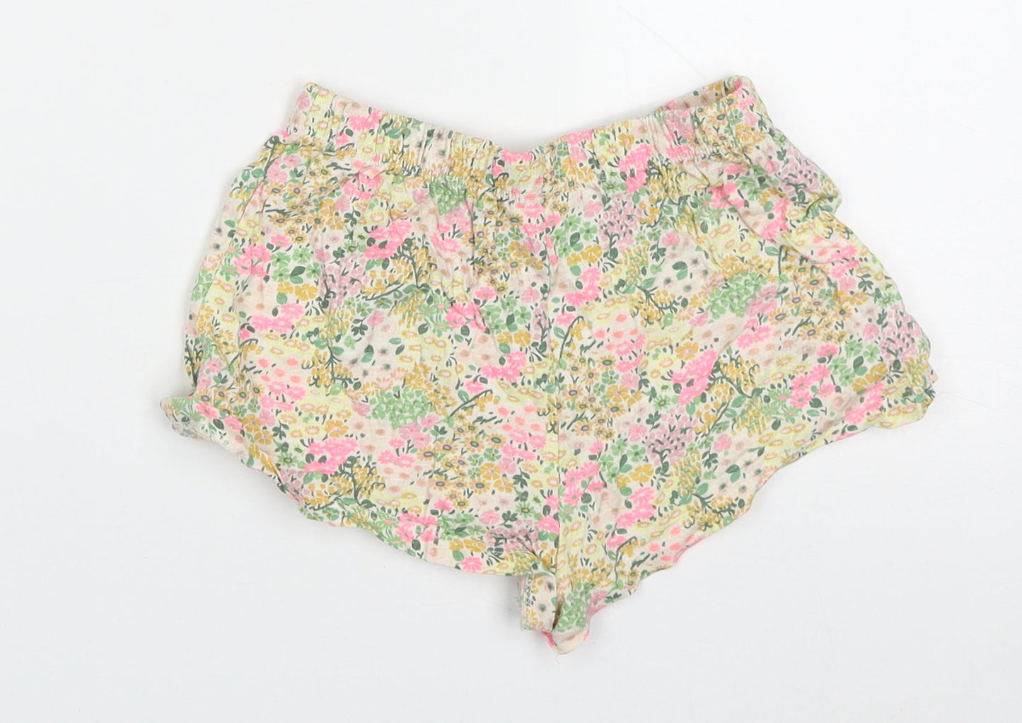NEXT Girls Multicoloured Floral Cotton Sweat Shorts Size 4-5 Years  Regular