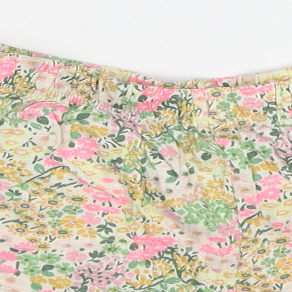 NEXT Girls Multicoloured Floral Cotton Sweat Shorts Size 4-5 Years  Regular