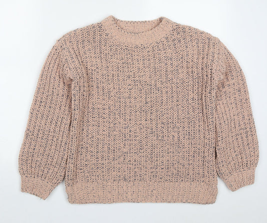 Womens UK Size S Papaya Pink Pullover Jumper