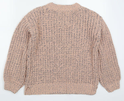 Womens UK Size S Papaya Pink Pullover Jumper