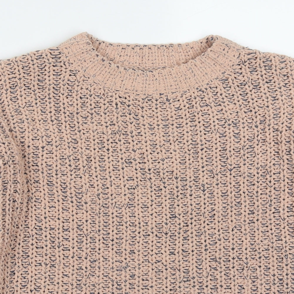 Womens UK Size S Papaya Pink Pullover Jumper