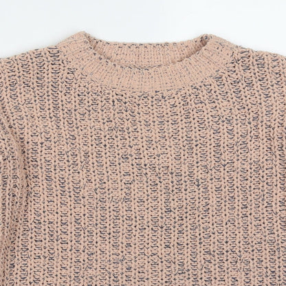 Womens UK Size S Papaya Pink Pullover Jumper